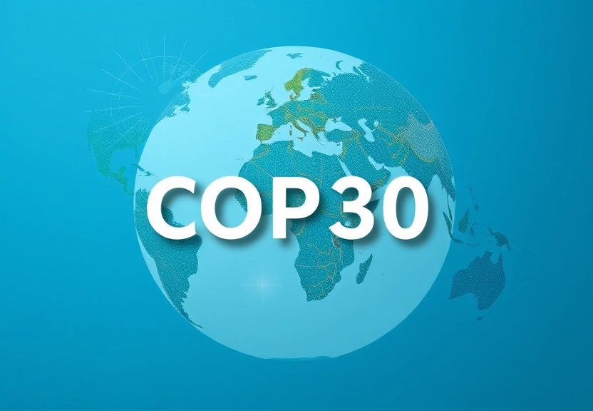 Representação visual de A COP30 busca metas globais mais ambiciosas para reduzir as emissões e frear o aquecimento.