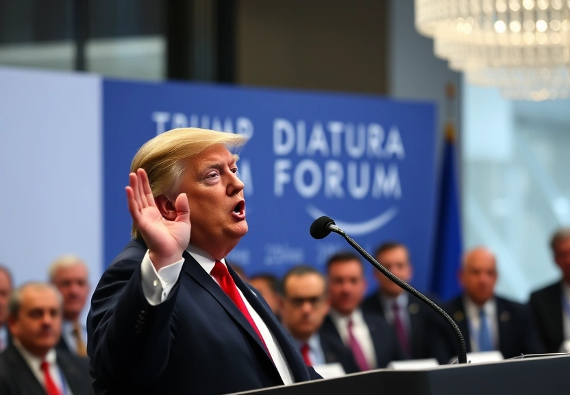 Representação visual de Trump faz aguardado discurso em Davos em meio a tensões sem precedentes com Europa pela Groenlândia