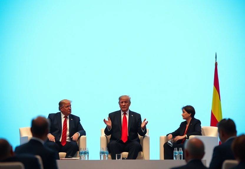 Representação visual de Trump exige em Davos negociações imediatas para anexar Groenlândia, mas insiste que não usará força