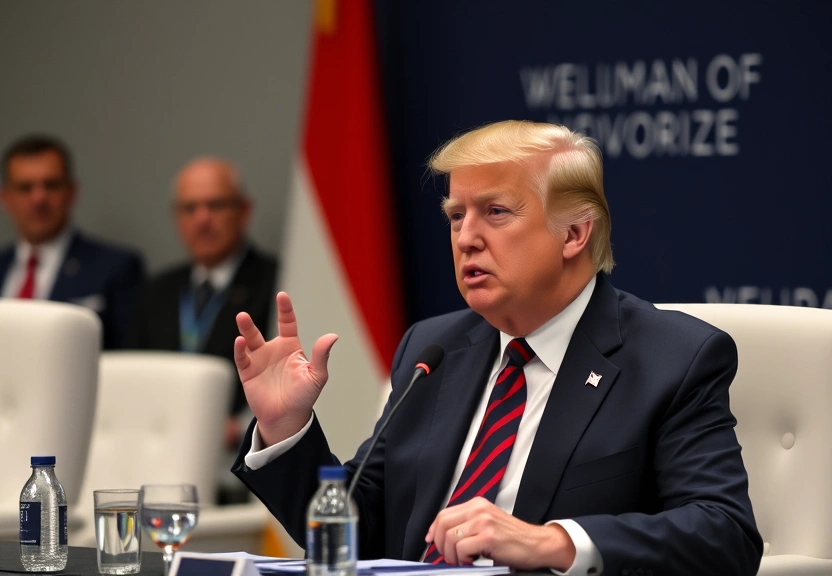 Representação visual de Trump exige em Davos negociações imediatas para anexar Groenlândia, mas insiste que não usará força