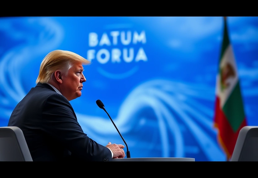 Representação visual de Trump exige em Davos negociações imediatas para anexar Groenlândia, mas insiste que não usará força