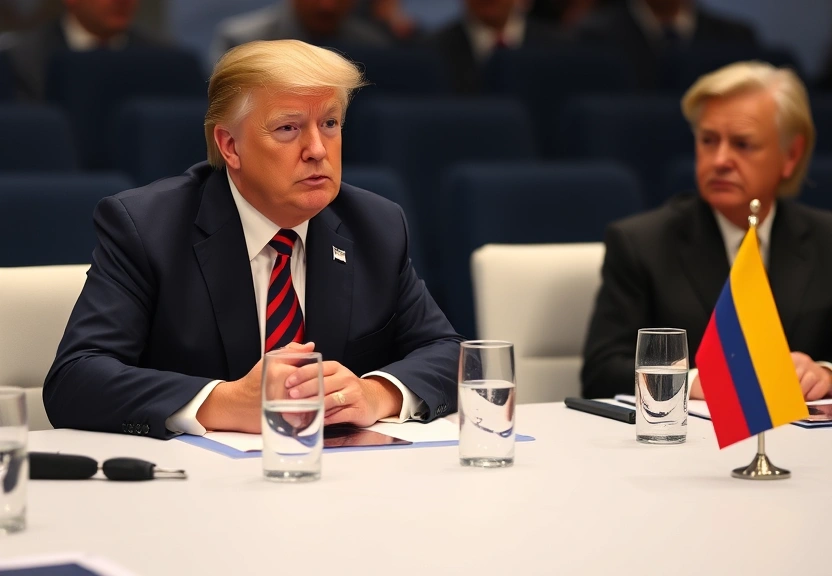 Representação visual de Os recados de Trump sobre Groenlândia, Venezuela e tarifas a líderes globais em Davos em meio a escalada de tensão