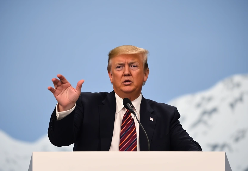 Representação visual de Os recados de Trump sobre Groenlândia, Venezuela e tarifas a líderes globais em Davos em meio a escalada de tensão