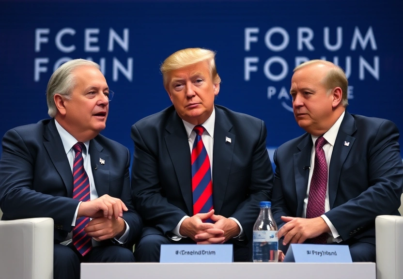 Representação visual de Os recados de Trump sobre Groenlândia, Venezuela e tarifas a líderes globais em Davos em meio a escalada de tensão