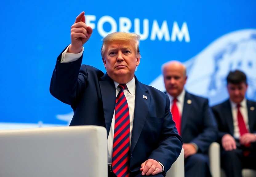 Representação visual de Os recados de Trump sobre Groenlândia, Venezuela e tarifas a líderes globais em Davos em meio a escalada de tensão