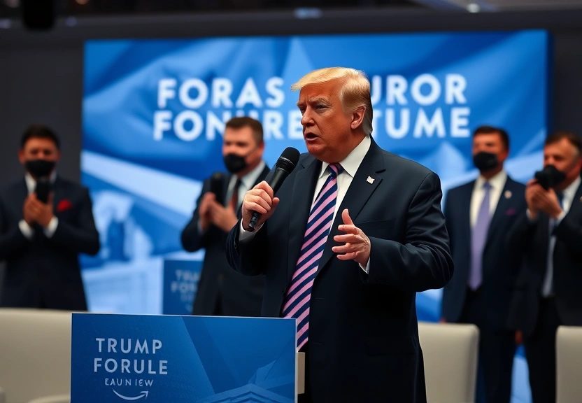 Representação visual de Os recados de Trump sobre Groenlândia, Venezuela e tarifas a líderes globais em Davos em meio a escalada de tensão