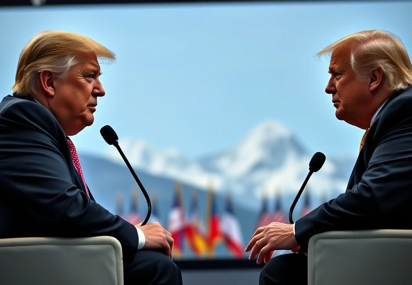 Representação visual de Os recados de Trump sobre Groenlândia, Venezuela e tarifas a líderes globais em Davos em meio a escalada de tensão