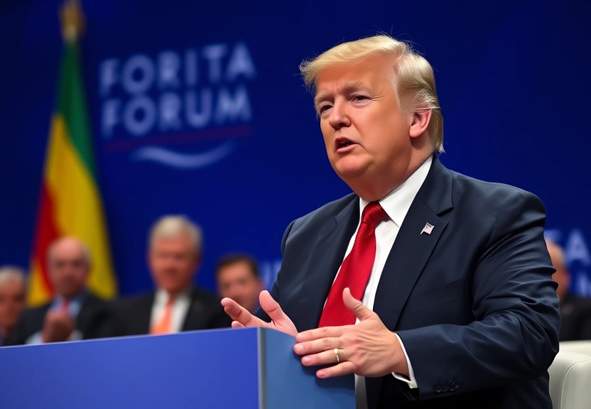 Representação visual de Os recados de Trump sobre Groenlândia, Venezuela e tarifas a líderes globais em Davos em meio a escalada de tensão