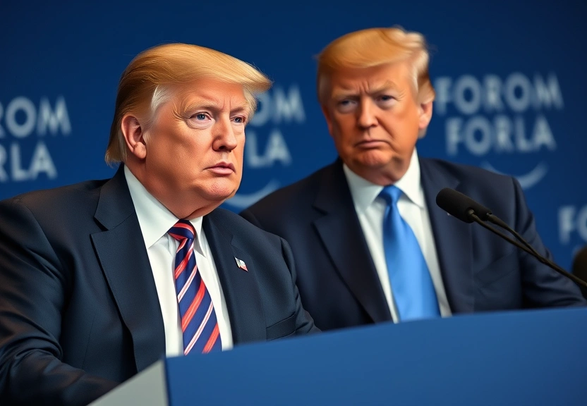 Representação visual de Os recados de Trump sobre Groenlândia, Venezuela e tarifas a líderes globais em Davos em meio a escalada de tensão