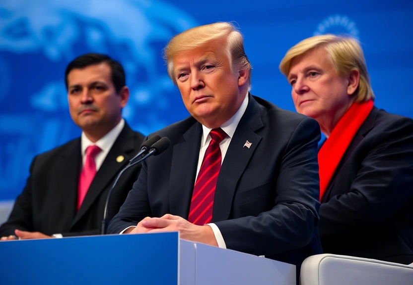 Representação visual de Os recados de Trump sobre Groenlândia, Venezuela e tarifas a líderes globais em Davos em meio a escalada de tensão