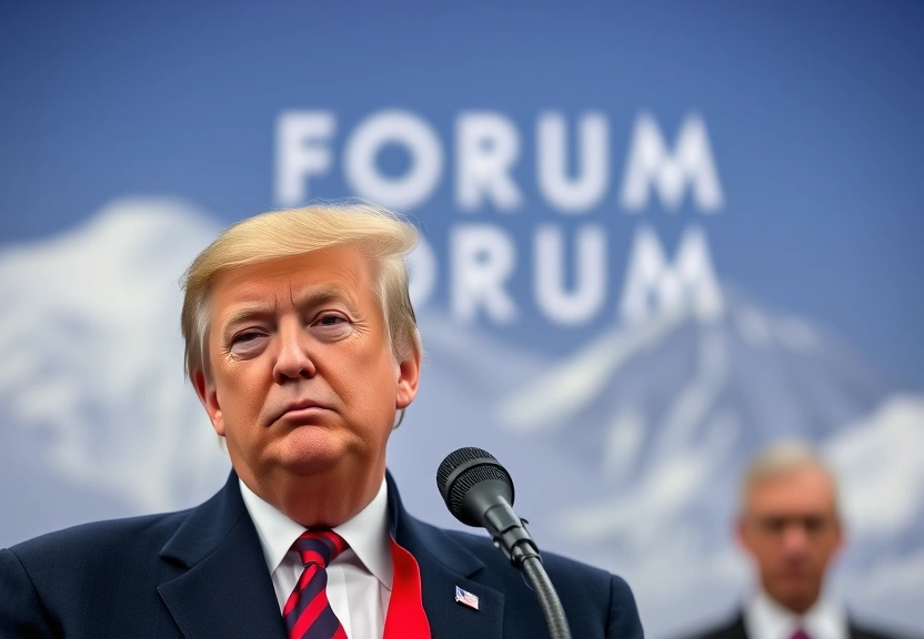 Representação visual de Os recados de Trump sobre Groenlândia, Venezuela e tarifas a líderes globais em Davos em meio a escalada de tensão