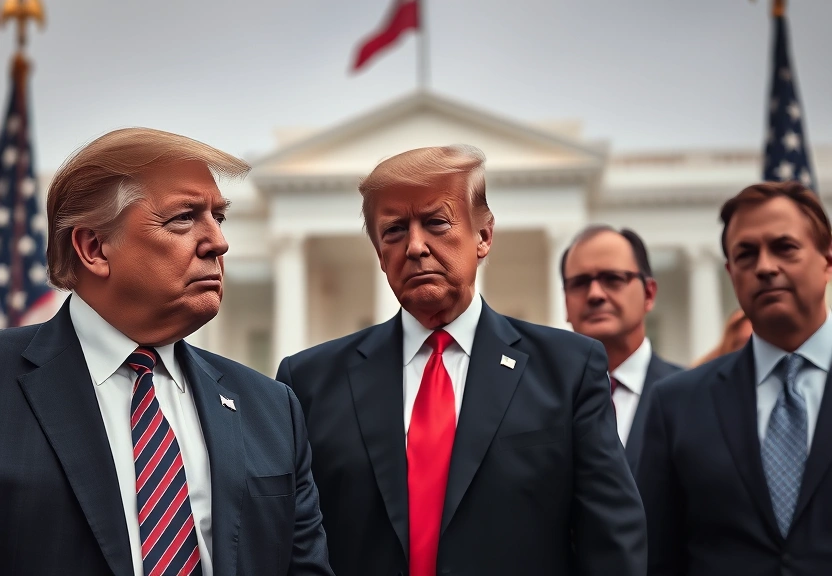 Representação visual de Trump e democratas chegam a um acordo provisório para evitar shutdown